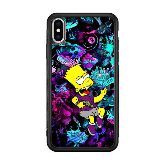 Bart Simpson Flying Free iPhone Xs Max Case