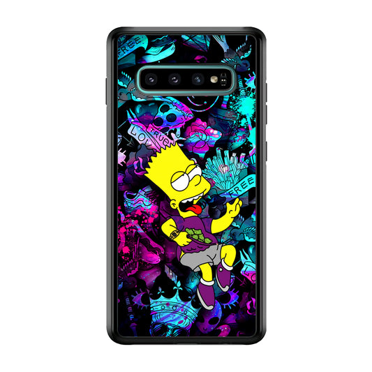 Bart Simpson Flying Free Samsung Galaxy S10 Case