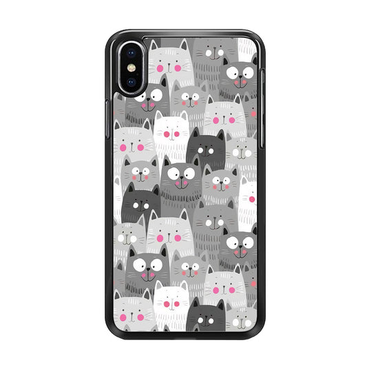 Cat Smily Collage iPhone X Case