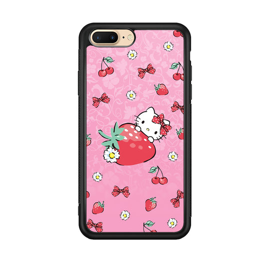 Hello Kitty Giant Red Strawberry iPhone 8 Plus Case