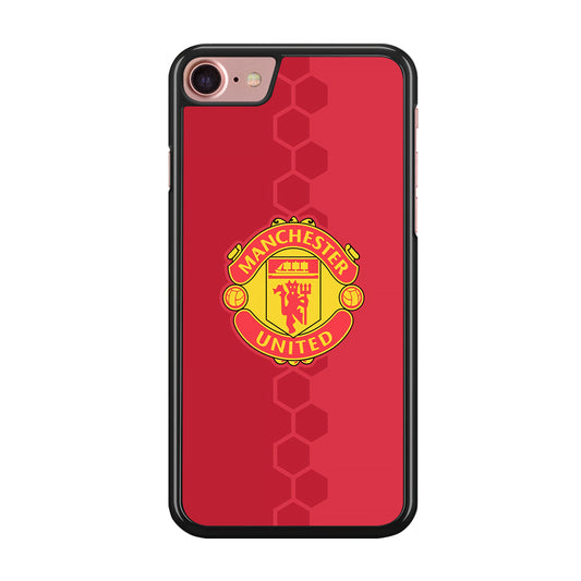 Man. United Red Hexagon and Emblem iPhone 8 Case