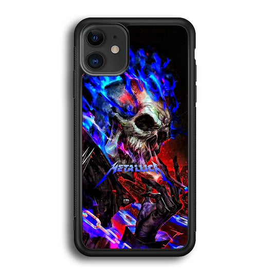 Metallica Blue Flame and Smoke iPhone 12 Case