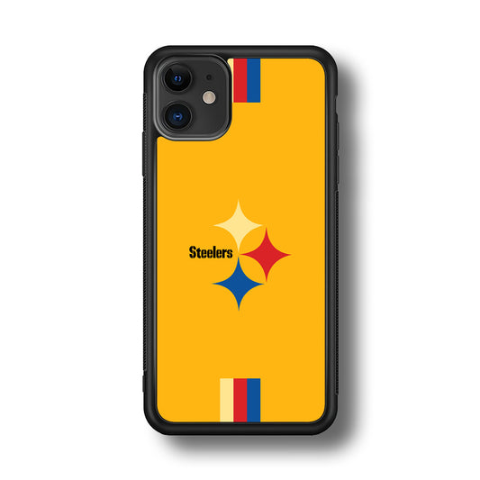 Pittsburgh Steelers Simply on Bold Yellow iPhone 11 Case