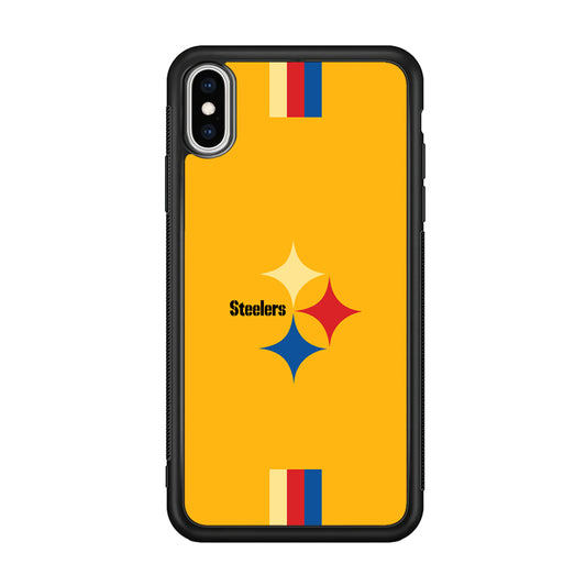 Pittsburgh Steelers Simply on Bold Yellow iPhone Xs Case