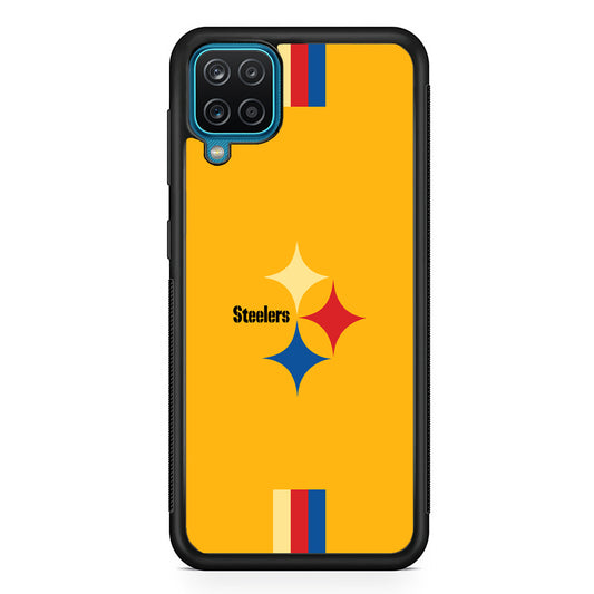 Pittsburgh Steelers Simply on Bold Yellow Samsung Galaxy A12 Case