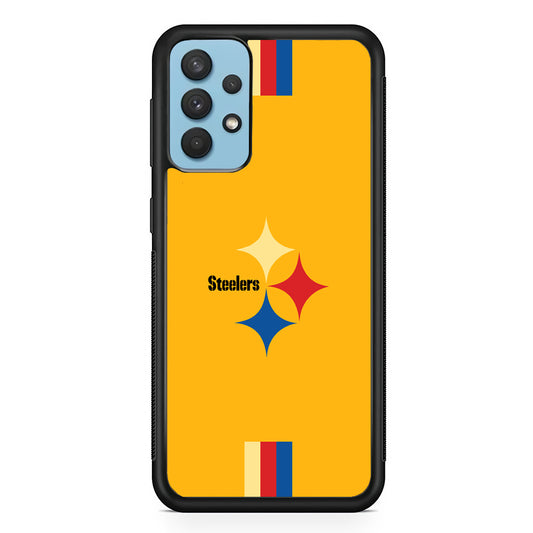 Pittsburgh Steelers Simply on Bold Yellow Samsung Galaxy A32 Case