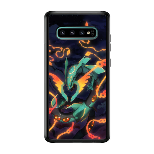 Pokemon Flaming Rayquaza Samsung Galaxy S10 Plus Case