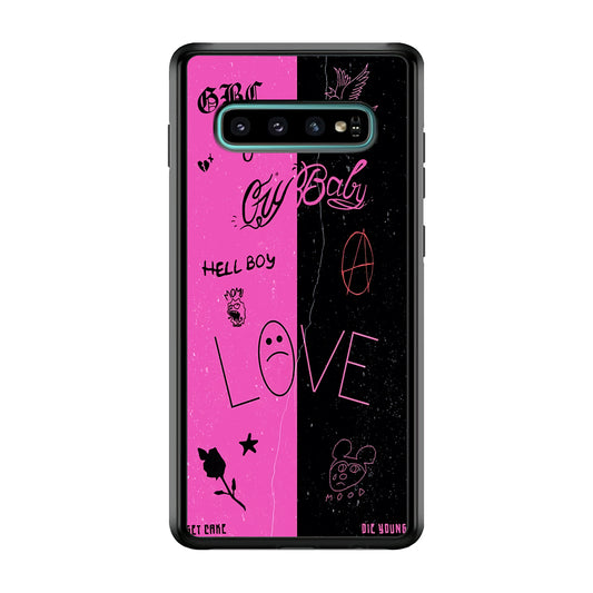Lil Peep Pink and Black Samsung Galaxy S10 Plus Case