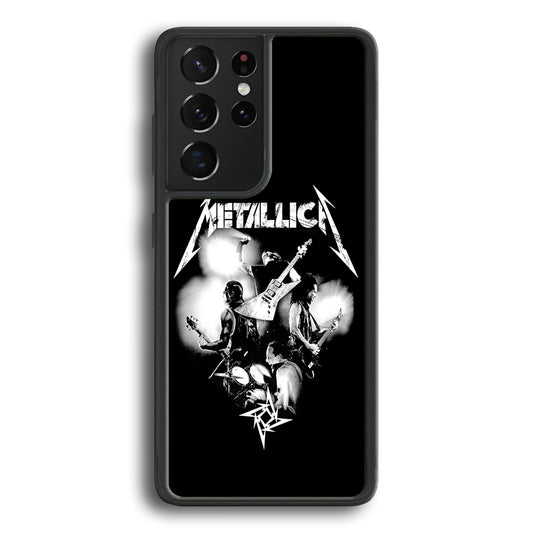 Metallica Band Black White Samsung Galaxy S21 Ultra Case