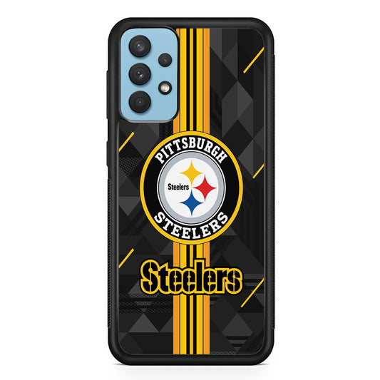 Pittsburgh Steelers Black Shapes Samsung Galaxy A32 Case