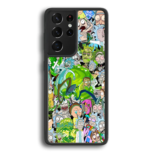 Rick and Morty Run From Toxic Day Samsung Galaxy S21 Ultra Case