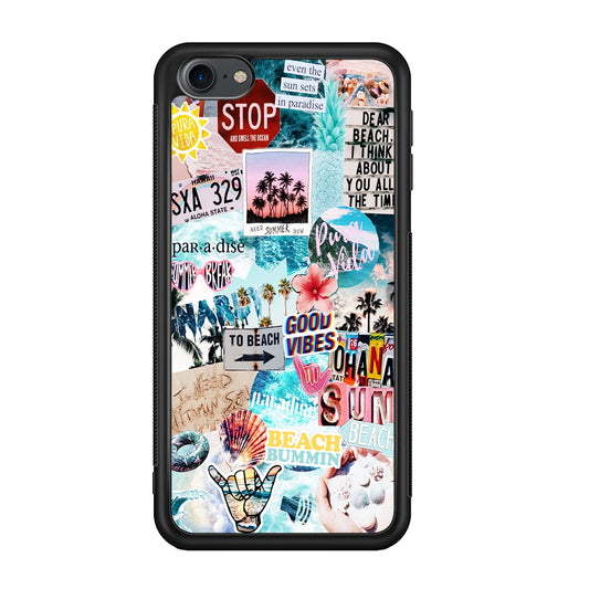 Summer Aesthetic Sticker Collage iPod Touch 6 Case